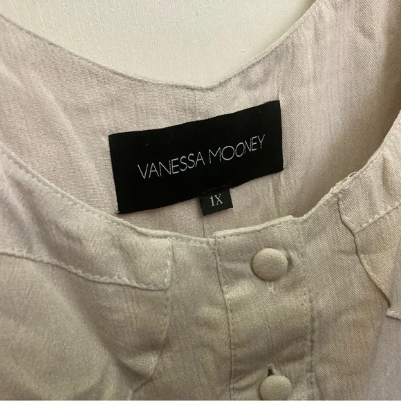 Vanessa Mooney Elizabeth Romper Ivory Rayon 1X XXL 2X 18 - Picture 3 of 4